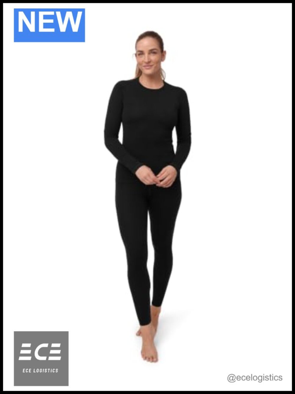 Merino Wool Base Layer Set Women Thermal Long Sleeve Shirt Leggings